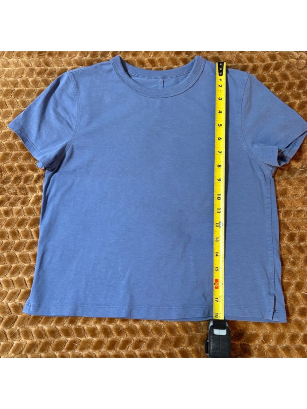 EXCELLENT Lululemon Classic-Fit Cotton-Blend T-Shirt Water Blue Short Sleeve S/4 - Picture 8 of 9